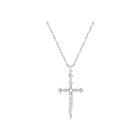 Collier Stone Paris Diabolique en or blanc et diamants